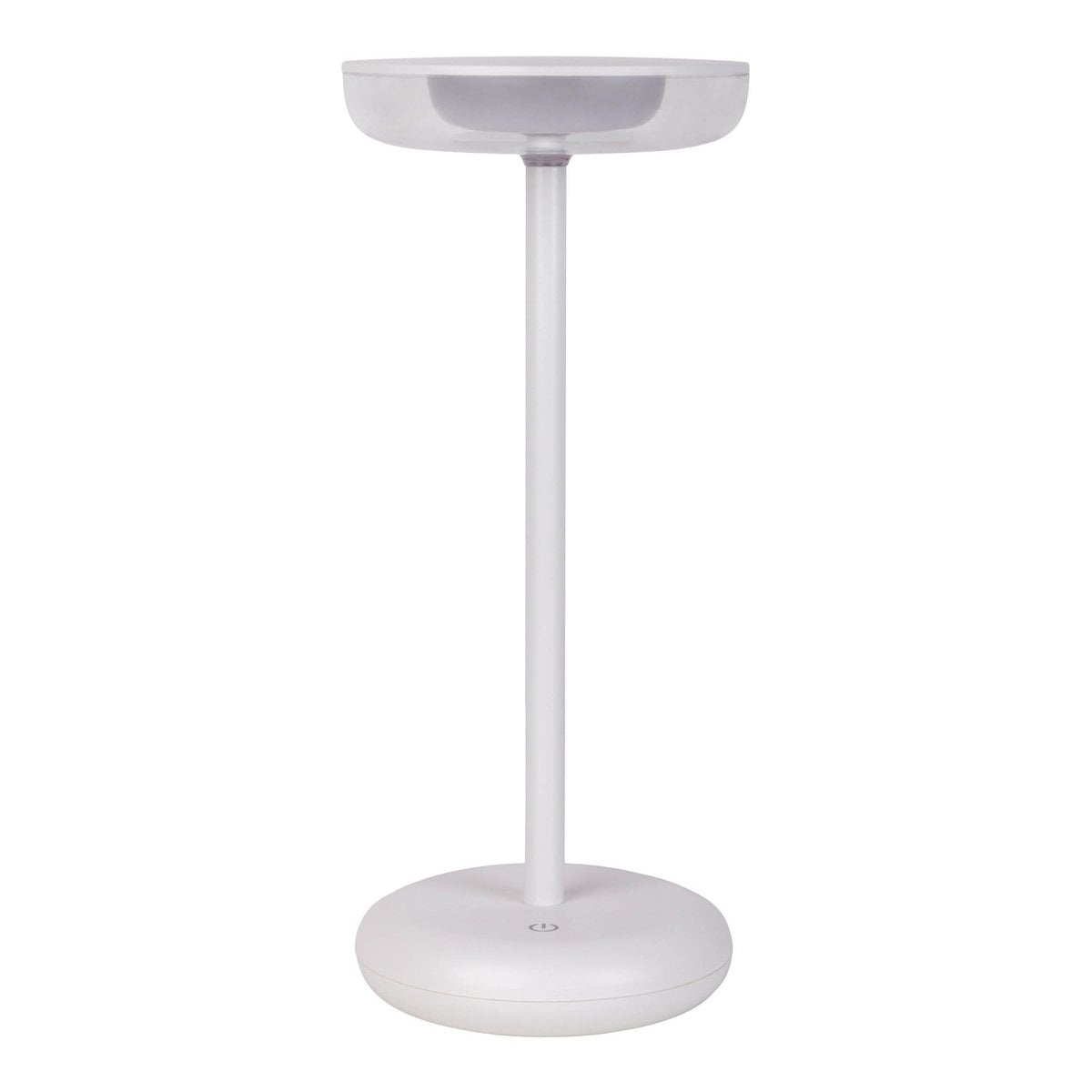 Noteloze tabletlicht "PASI" voor buiten en binnen, gemaakt van metaal en plastic in wit, dimbaar, met aanraking en geheugenfunctie, ca. 26 cm hoog