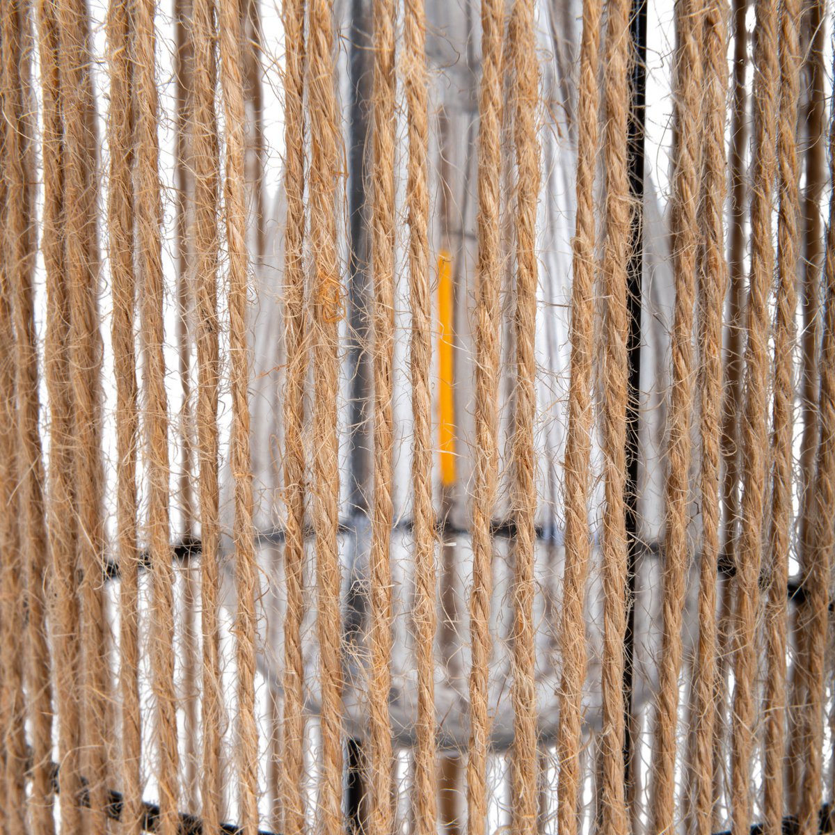 LED ZONNELIJKE LICHT "KORBINIAN" voor tuin en terras, decoratieve lamp gemaakt van metaal met jutespanning in de natuur, LED's stevig geïnstalleerd zonnelamp voor buiten 29 x 13 cm