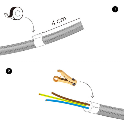 Home Sweet Home - Textiel Kabel - 3 x 0,75 mm met aardingsgeleider