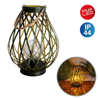 LED decoratief zonnelamp "Baluba" - Buiten metaal en plastic in goud met stevig geïntegreerde LED's