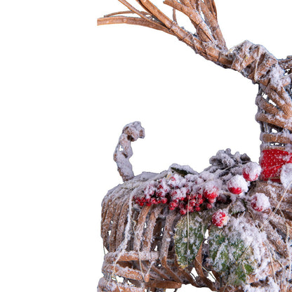 LED kerstdecoraties "rendier" gemaakt van weerbestendig plastic in de natuur, met stevig ingebouwde LED's