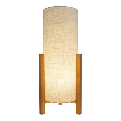 Tafellamp "Matilda" klassieke tafellamp met natuurlijk uiterlijk door hout en stofscherm, E27 -aansluiting, 52 cm hoog