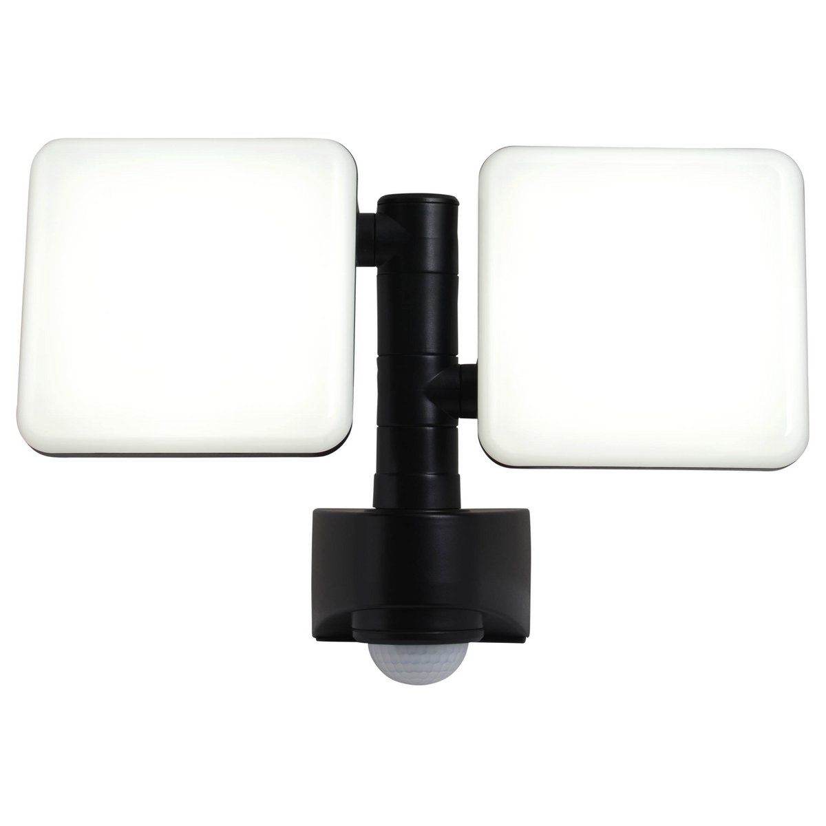 LED externe wandlamp "Jaro" met 360 ° bewegingsdetector, gemaakt van plastic in antraciet, met geïntegreerde LED