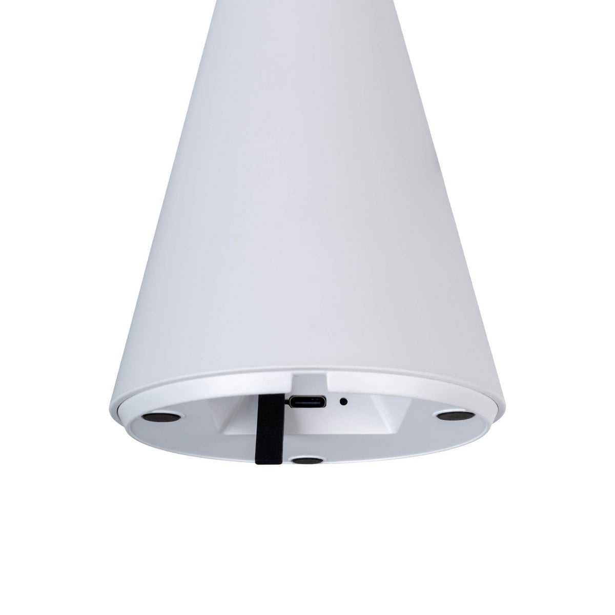 Zonne -batterijtafellamp "Palu" voor buiten en binnen, gemaakt van plastic in wit, 20 cm hoog