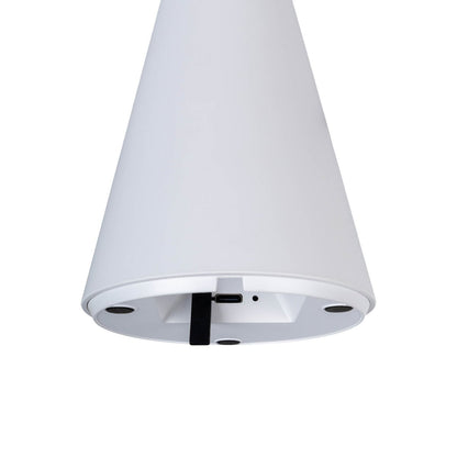 Zonne -batterijtafellamp "Palu" voor buiten en binnen, gemaakt van plastic in wit, 20 cm hoog