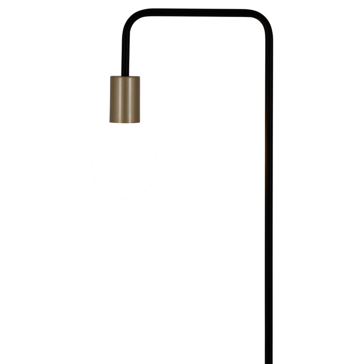 Staande lamp "Modo" gemaakt van metaal in zwarte, versies in goud, E27 -aansluiting, tafellamp voor woonkamer, eetkamer, keuken, gang, gang of kantoor, 150 High