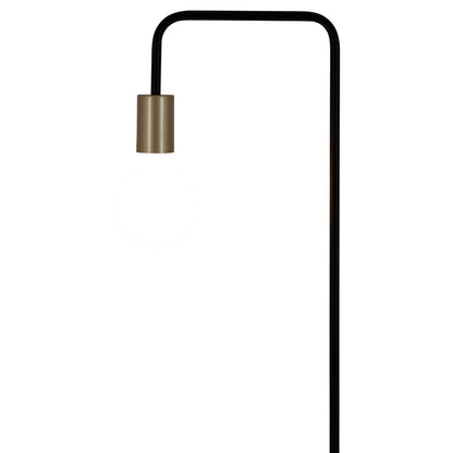 Staande lamp "Modo" gemaakt van metaal in zwarte, versies in goud, E27 -aansluiting, tafellamp voor woonkamer, eetkamer, keuken, gang, gang of kantoor, 150 High