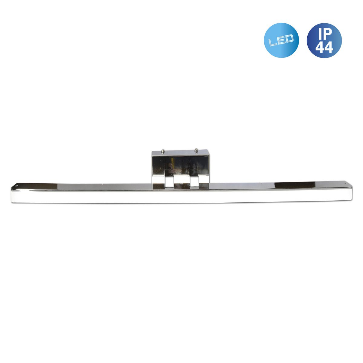 LED -spiegellicht "Vareta" metaal en plastic in chroom met stevig geïnstalleerde LED's