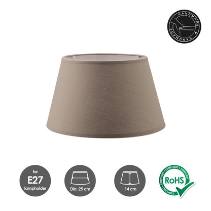 Home Sweet Home Stoffen Lampenkap Taupe - 25 x 18 x 14 cm