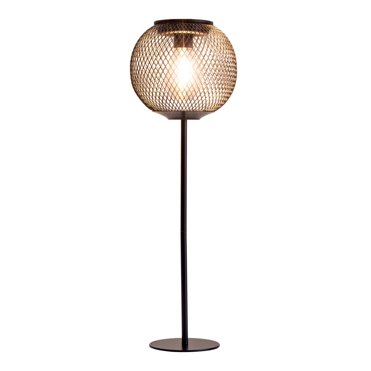 LED ZONNELIJKE LICHT "Geli", buitendecoratie gemaakt van metaal en plastic in het zwart, met stevig gebouwd -in LED