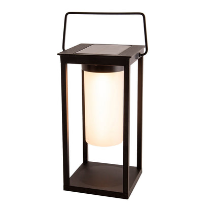 LED -camping/plintlamp H: 28 cm, voor buiten, plintlamp - metaal en plastic in het zwart, met geïntegreerde LED