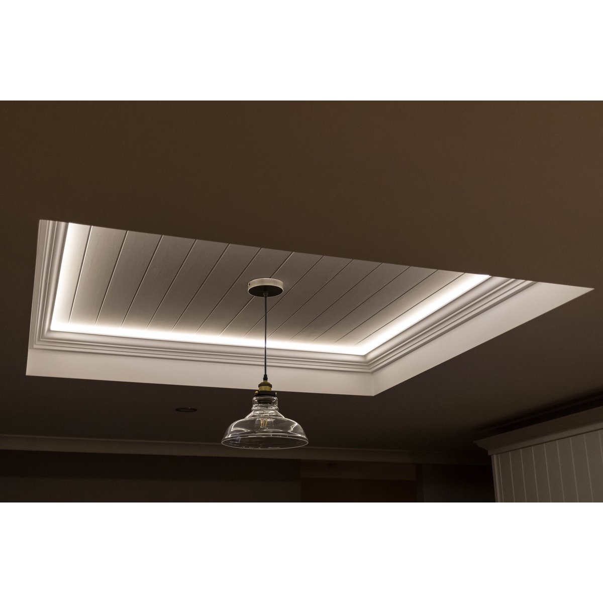 Cob LED -streep 5 meter, wit/transparant, dimbaar met geheugenfunctie