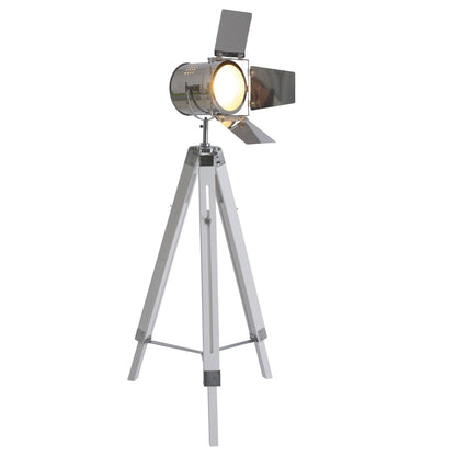 Staande lamp driekbende "metaal in wit met E27-versie, 100-140 cm hoog, lamp voor woonkamer, eetkamer of kantoor