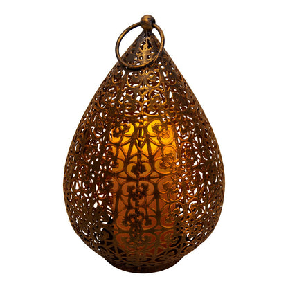 LED Decol Light 27,8 cm hoog in antiek goud, voor buiten, gemaakt van metaal en plastic, met geïntegreerde LED