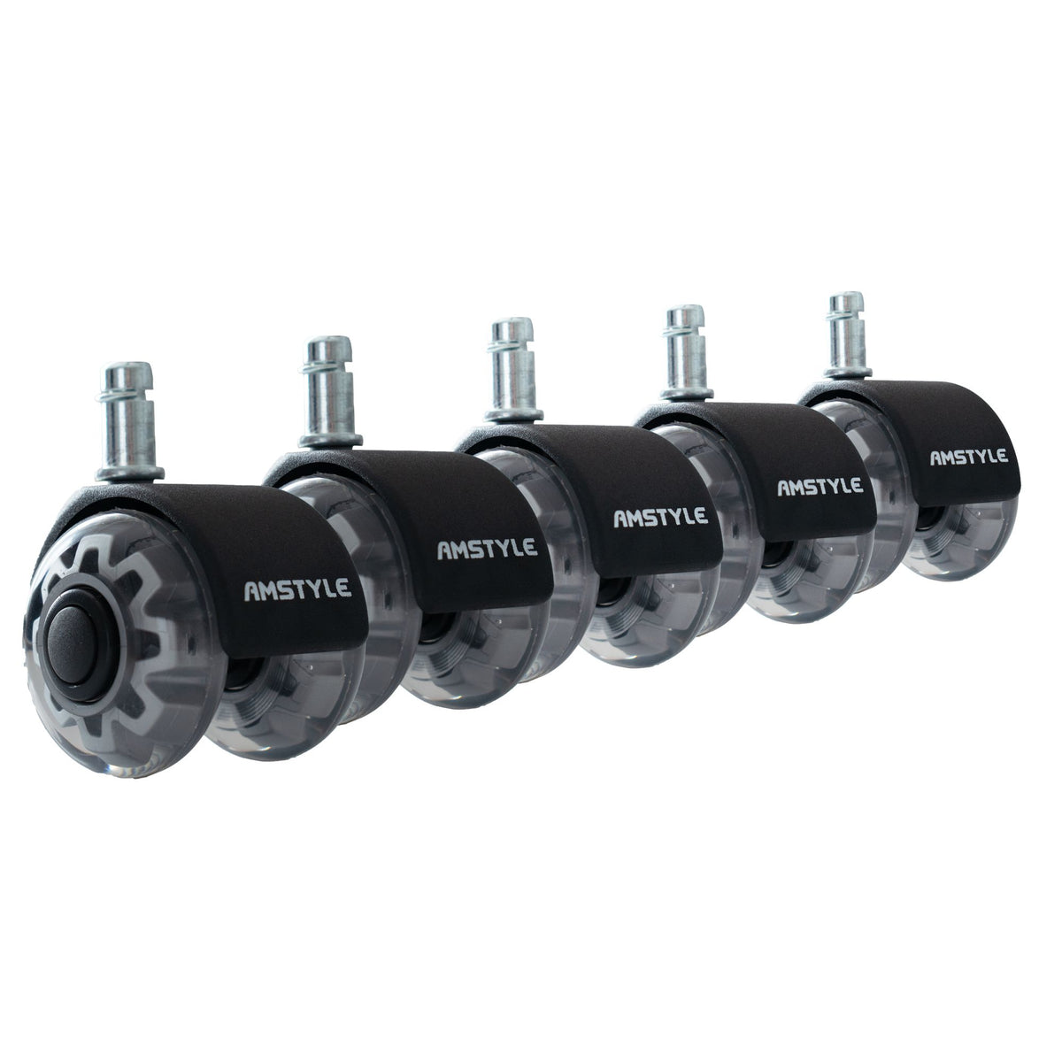 Set van 5 lichtlopende universele heavy-duty wielen