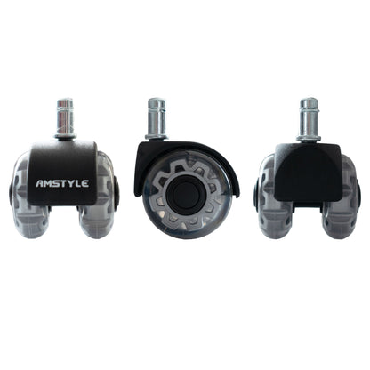 set van 5 lichtlopende universele heavy-duty wielen voor