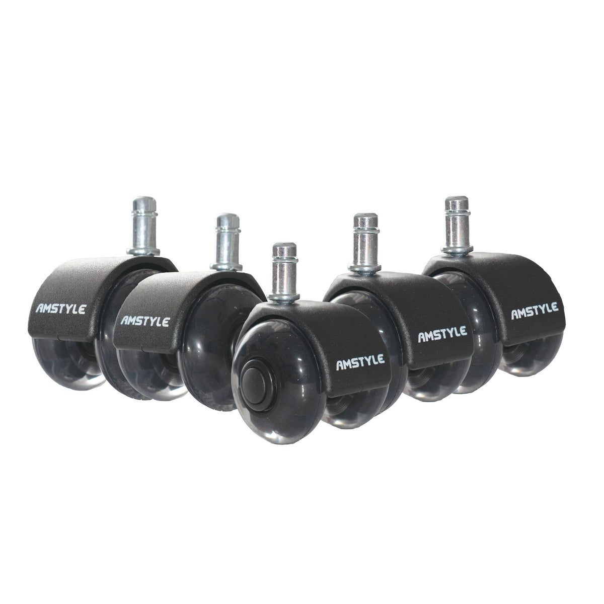 set van 5 lichtlopende universele heavy-duty wielen voor
