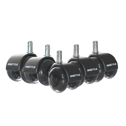 set van 5 lichtlopende universele heavy-duty wielen voor