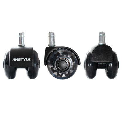 set van 5 lichtlopende universele heavy-duty wielen voor