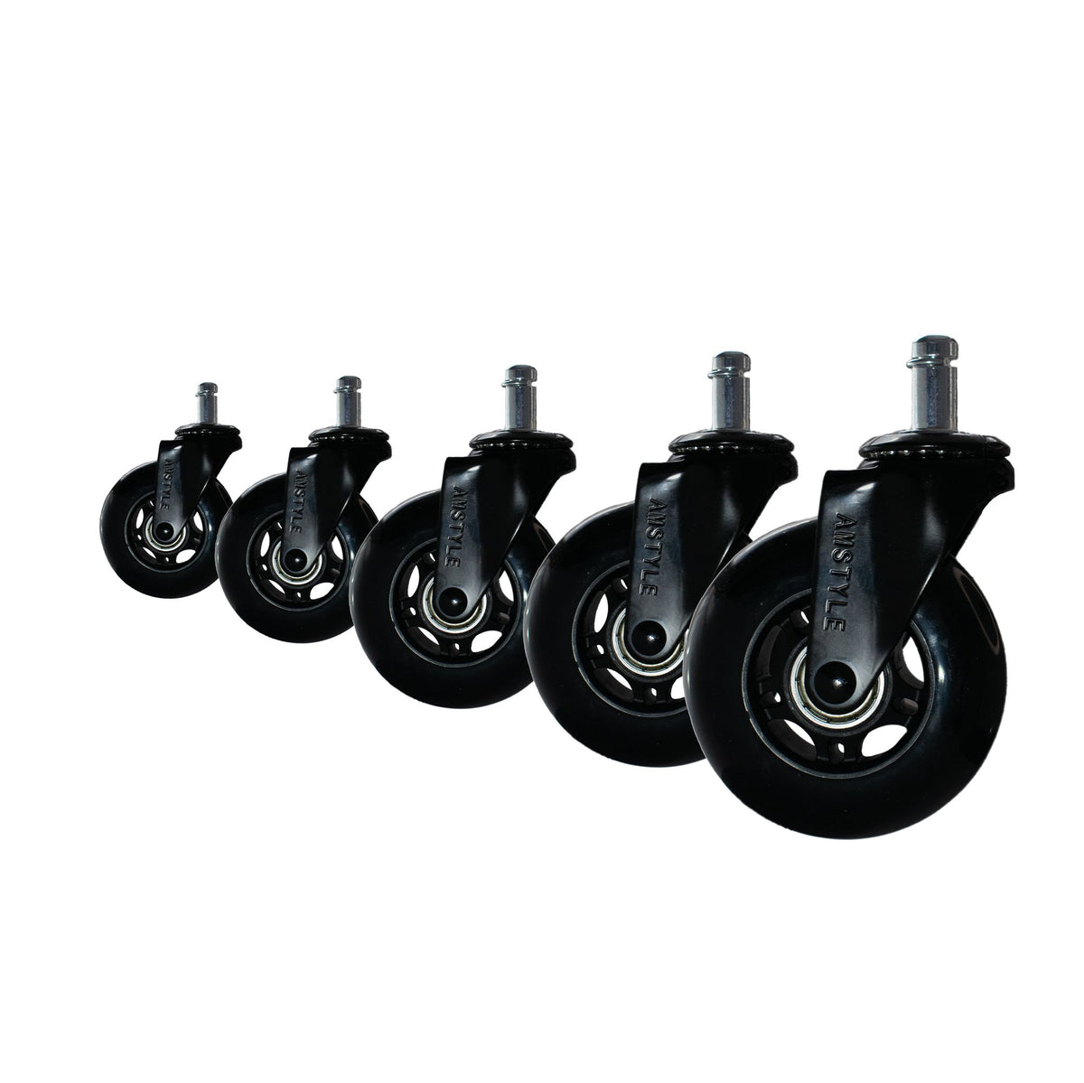 Set van 5 lichtlopende universele heavy-duty wielen