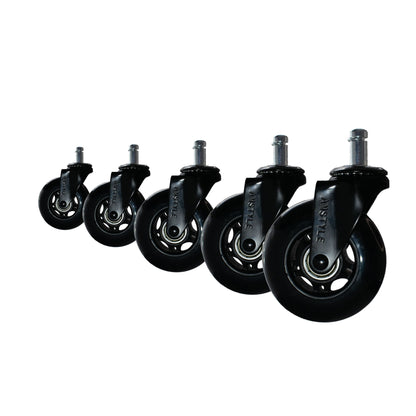Set van 5 lichtlopende universele heavy-duty wielen