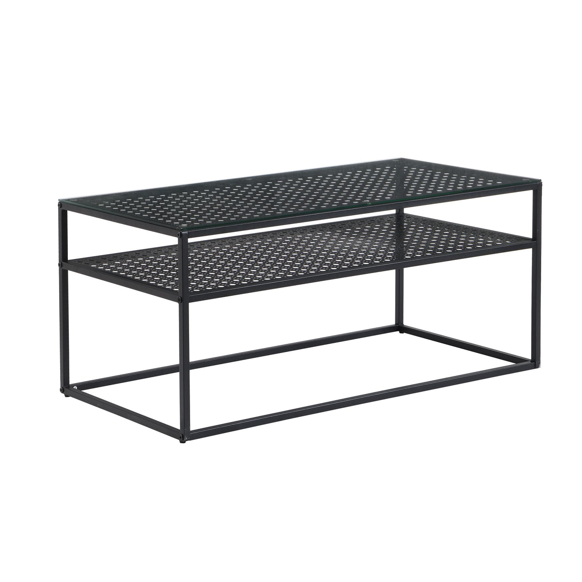 Salontafel Glas Rechthoekig 100 cm Zwart - Modern