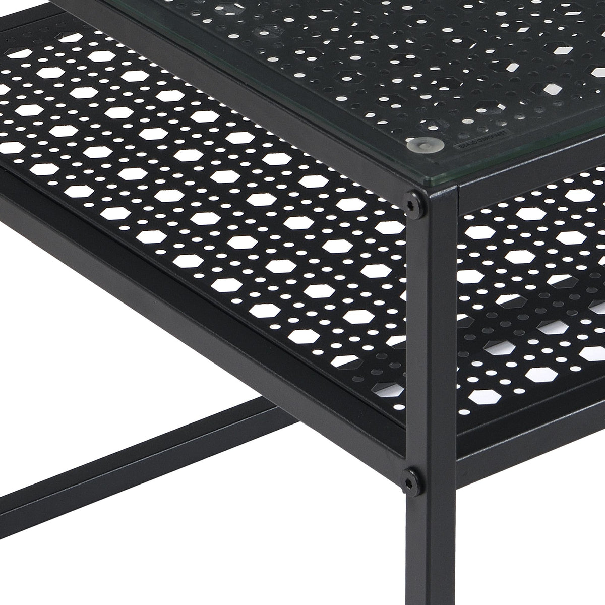 Salontafel Glas Rechthoekig 100 cm Zwart - Modern