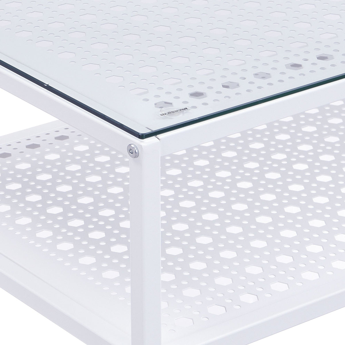 Consoletafel Glas Metaal 80x40x77 cm Haltafel Wit Smal