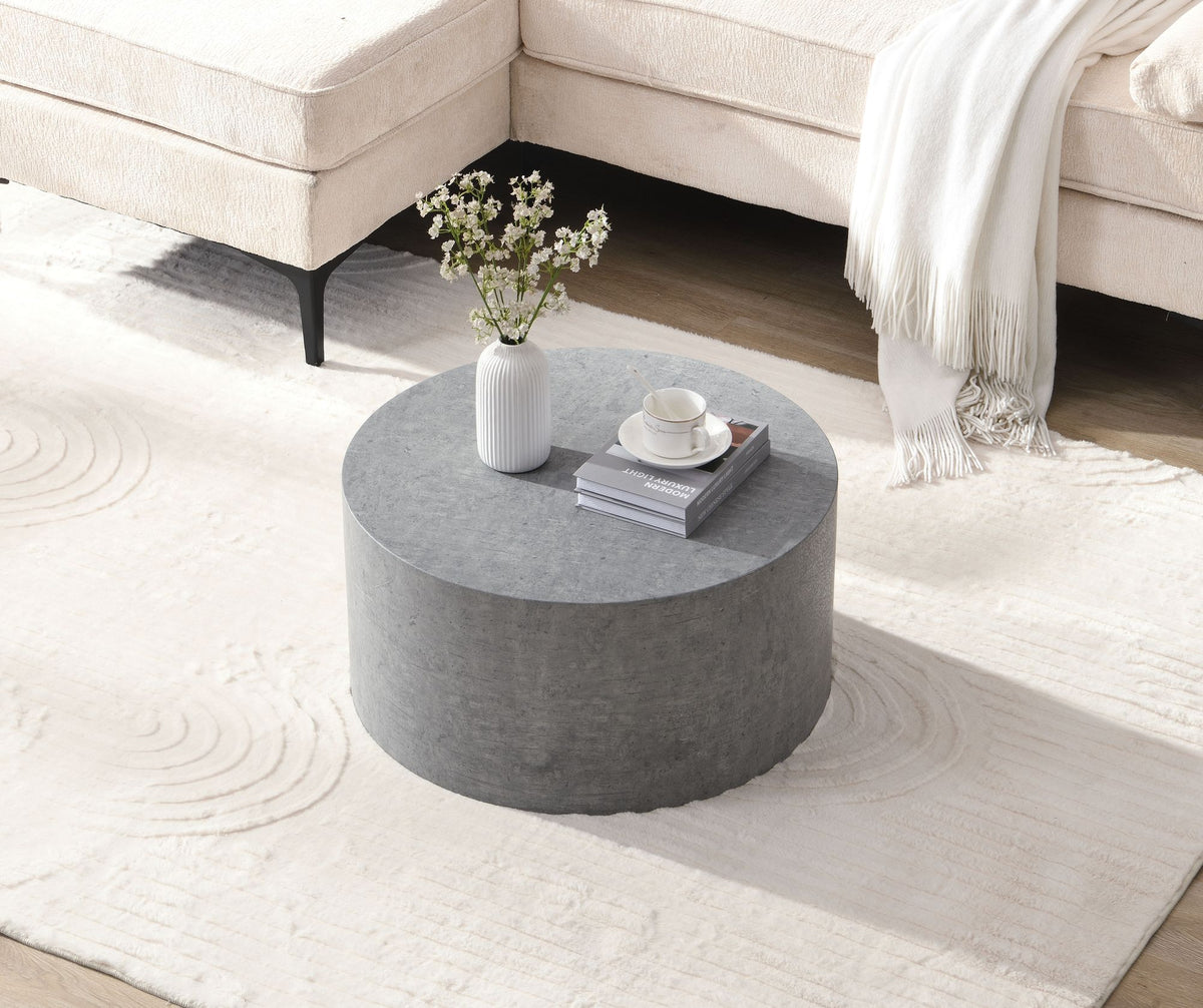 Salontafel MONOBLOC 60x60x30 cm in betonlook grijs