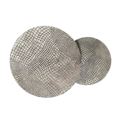 Salontafelset Metaal 2-delig rond zilver - Salontafel