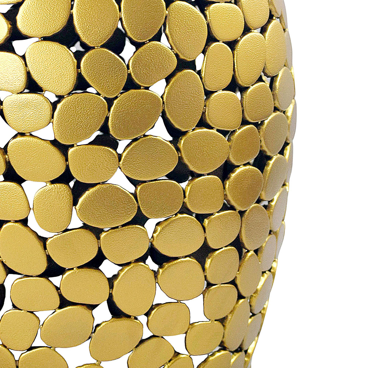 Design Bijzettafel rond 40cm van Aluminium goud & wit