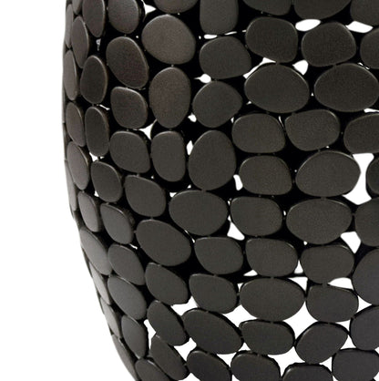Design Bijzettafel rond 40cm van zwart aluminium