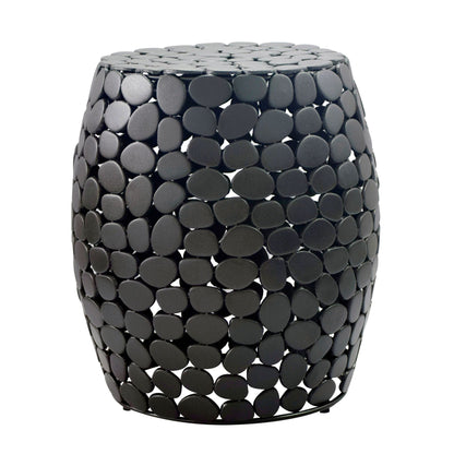 Design Bijzettafel rond 40cm van aluminium zwart –