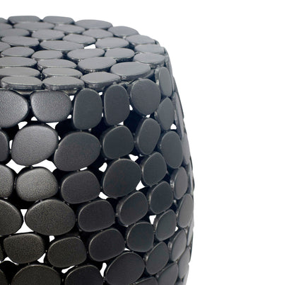Design Bijzettafel rond 40cm van aluminium zwart –