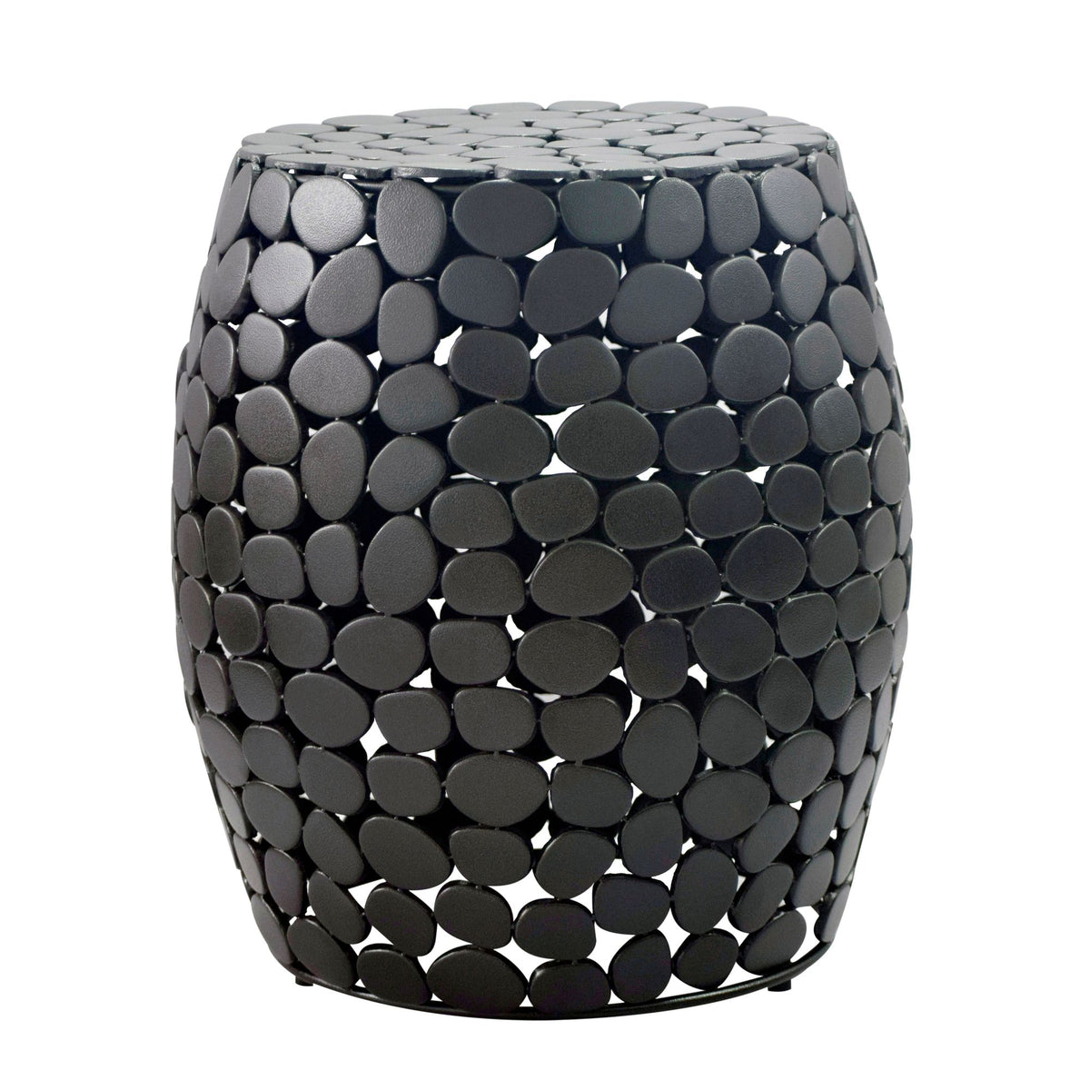 Design Bijzettafel rond 40cm van aluminium zwart –