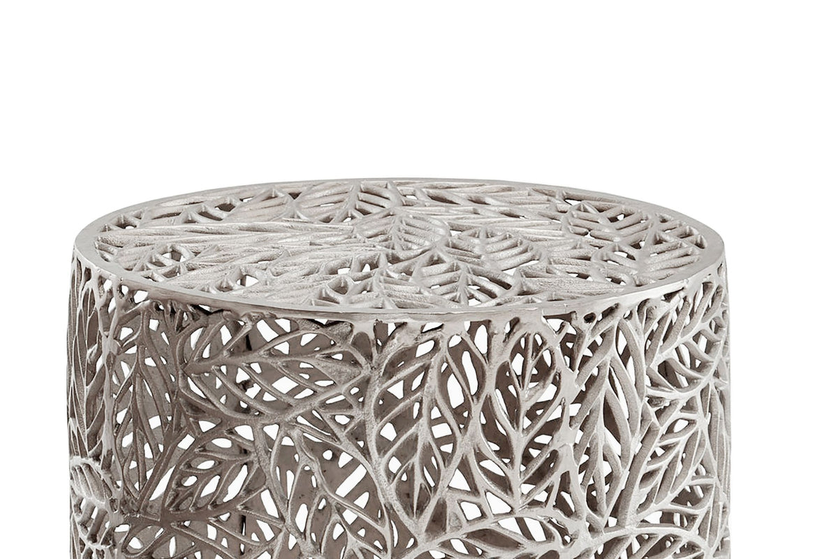 Bijzettafel Aluminium 2-delige set rond zilver