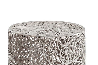 Bijzettafel Aluminium 2-delige set rond zilver