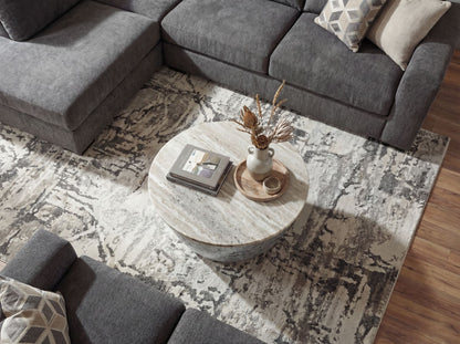 Salontafel Metaal met wit Marmer Tafelblad 60cm rond