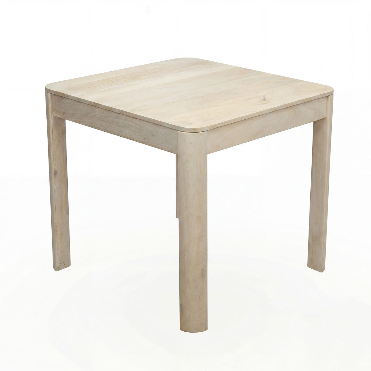 Eettafel Massief Hout Mango 80x80 cm White Wash - Vierkante Eetkamertafel Hout