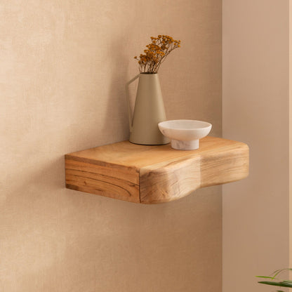 Wandplank Acacia Massief Hout 40cm met Lade - Design