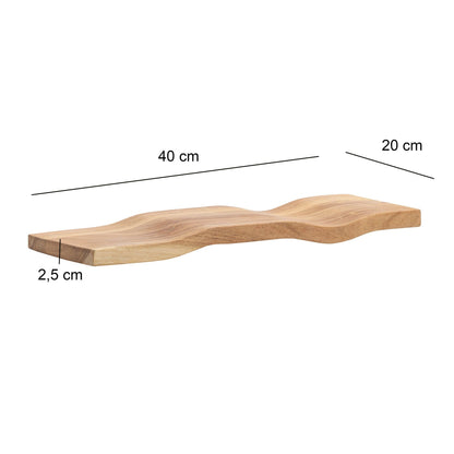 Wandplank Acacia Massief Hout 40cm - Zwevende Design