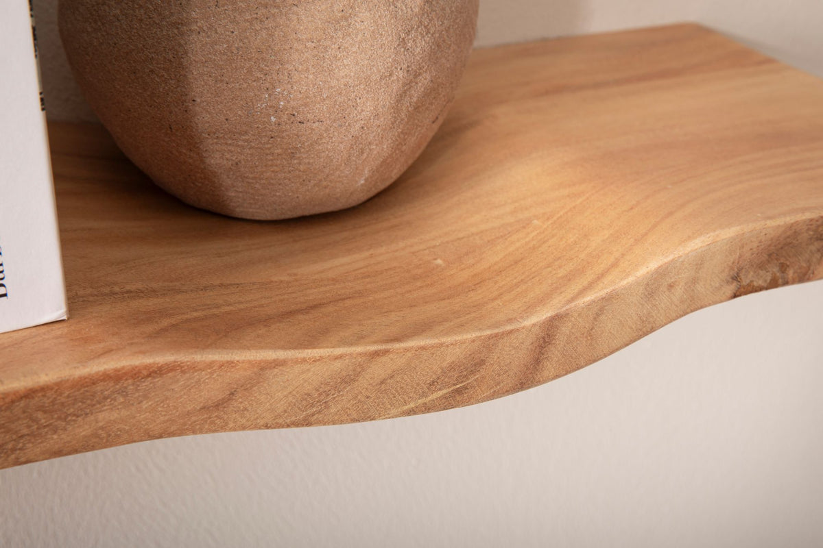 Wandplank Acacia Massief Hout 100cm - Zwevende wandplank