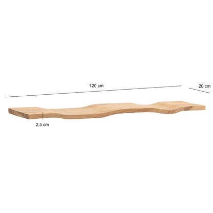 Wandplank Acacia Massief Hout 120cm - Zwevende Design