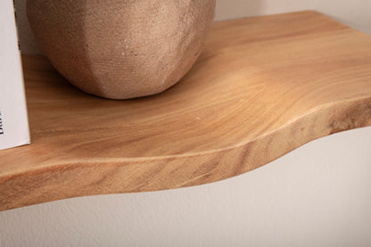 Wandplank Acacia Massief Hout 120cm - Zwevende Design
