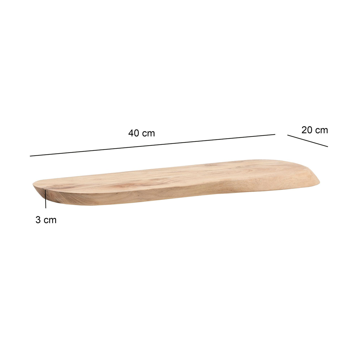 Wandplank Acacia Massief Hout 40cm - Zwevende Design