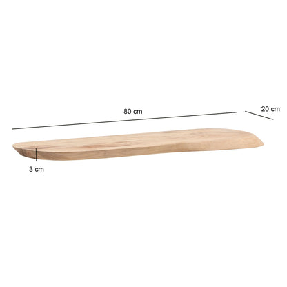 Wandplank Acacia Massief Hout 80cm - Zwevende Design
