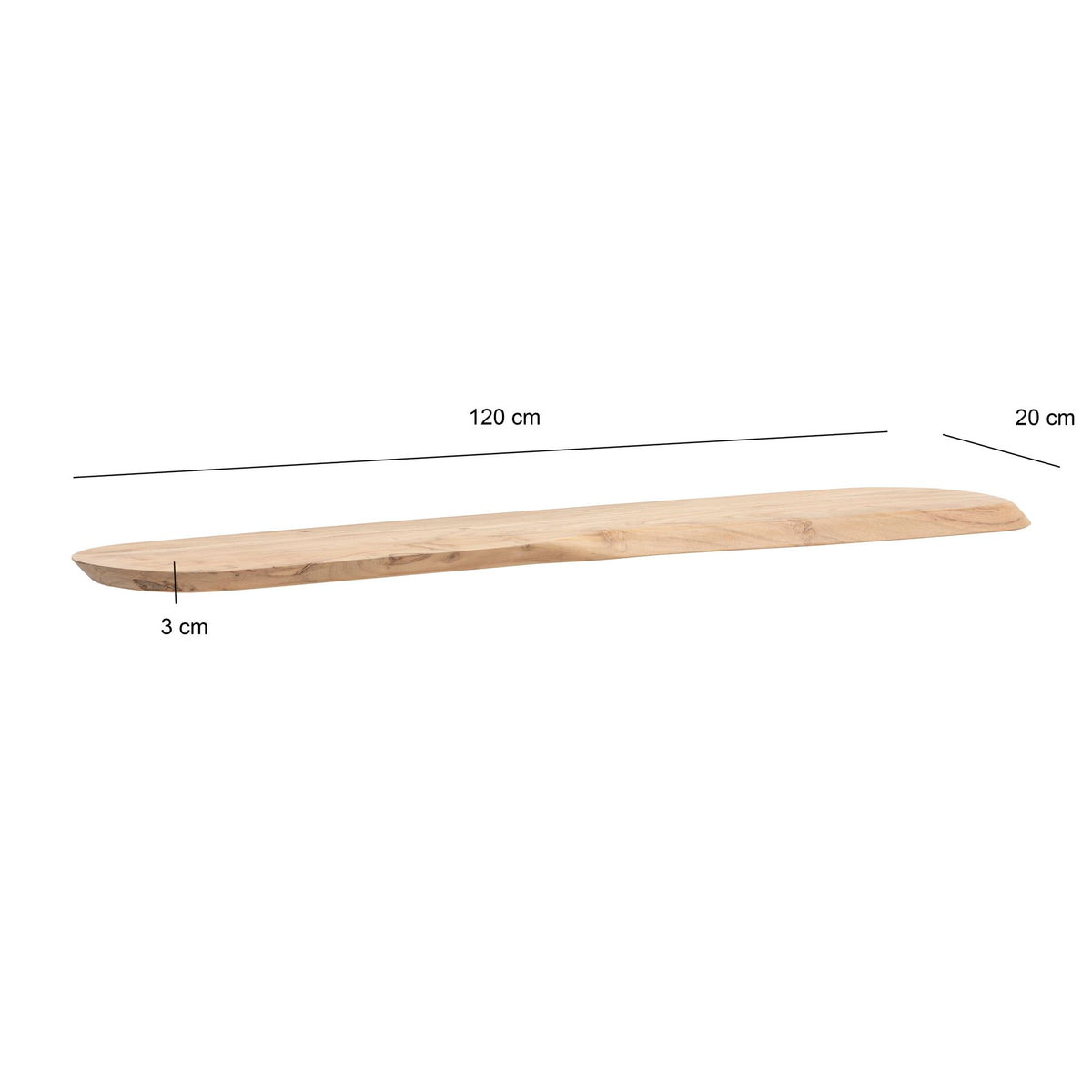 Wandplank Acacia Massief Hout 120cm - Zwevend Design
