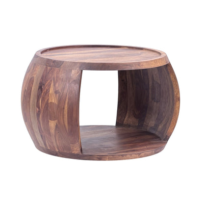 Salontafel Sheesham Massief Hout Rond 60 x 50 x 40 cm
