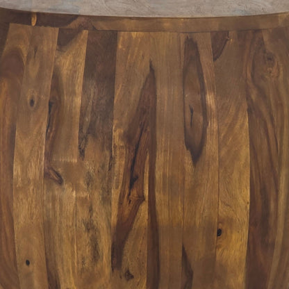 Bijzettafel Ø 50cm Sheesham Massief Hout Rond