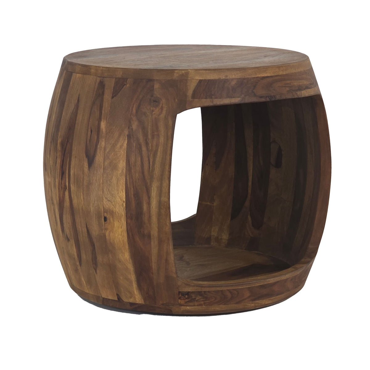 Bijzettafel Ø 50cm Sheesham Massief Hout Rond